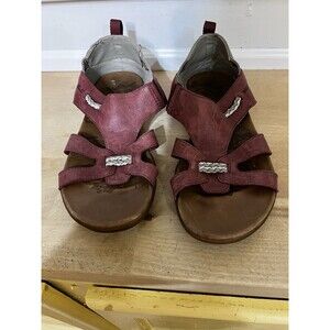 MERRILL WOMENS OPEN TOE SHOE ROSE AND TAN SIZE 7